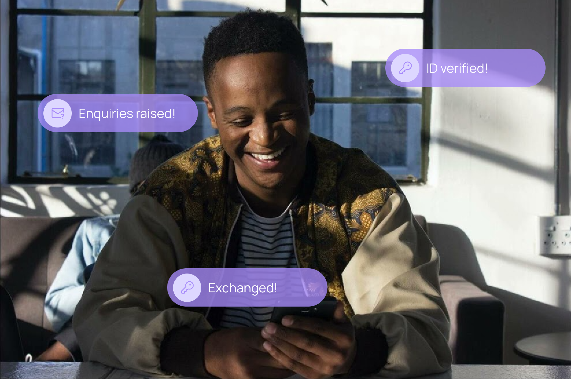 Person interacting with iPhone